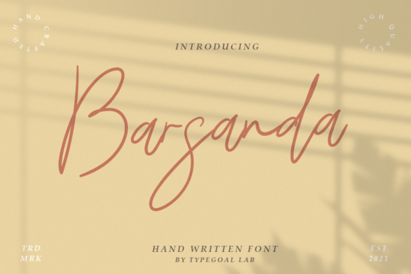 Barsanda Script: A Delicate Typeface for Elegant Branding