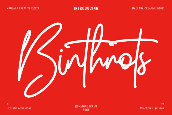 Binthrots Script: A Premium Handwritten Font for Web Design