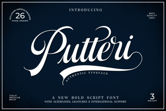 Putteri Script: A Handwritten Font for Romantic Editorial Design