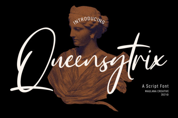 Queensytrix Signature Script: A Playful Editorial Typeface