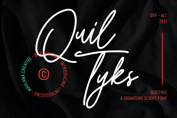 Quiltyks Script: An Elegant Handwritten Font for Makers