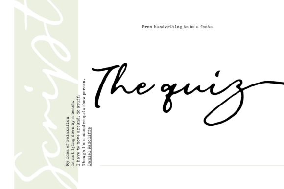 The Quiz Script: A Playful Typeface for Editors